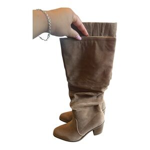 Size 6 Tan Suede Boots NWOT